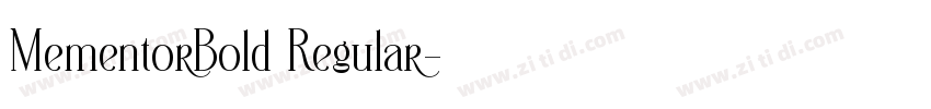 MementorBold Regular字体转换